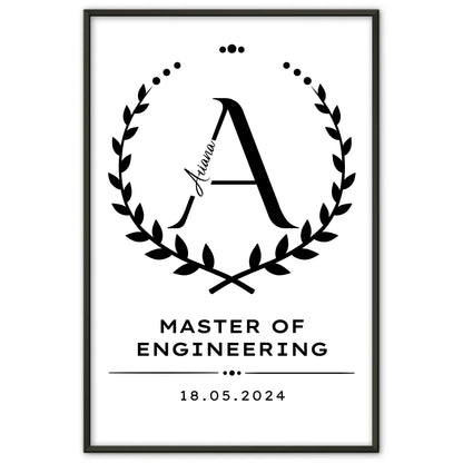 Poster Geschenk Masterabschluss Master Of Engineering