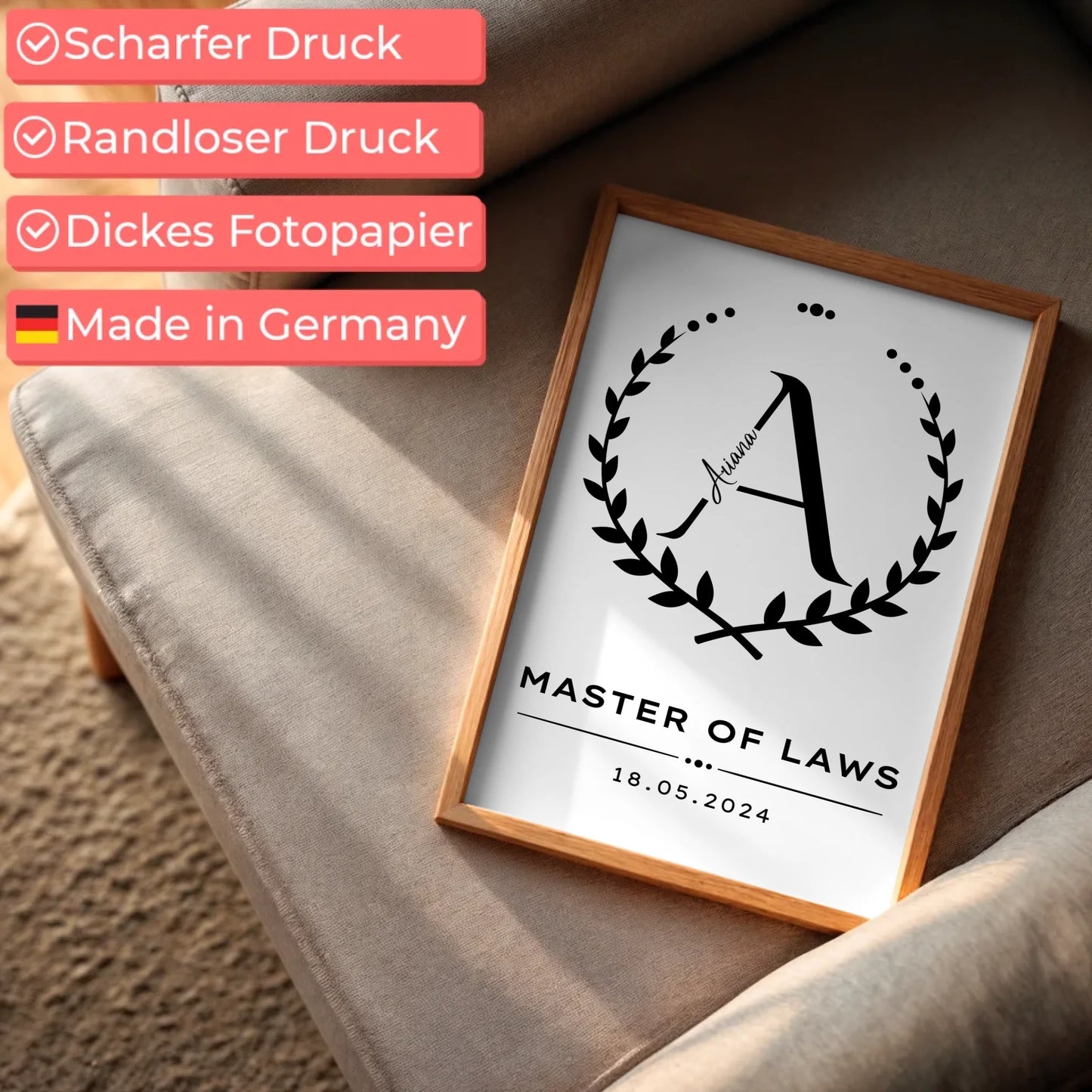 Poster Geschenk Zum Master Master Of Laws fuer Masterand