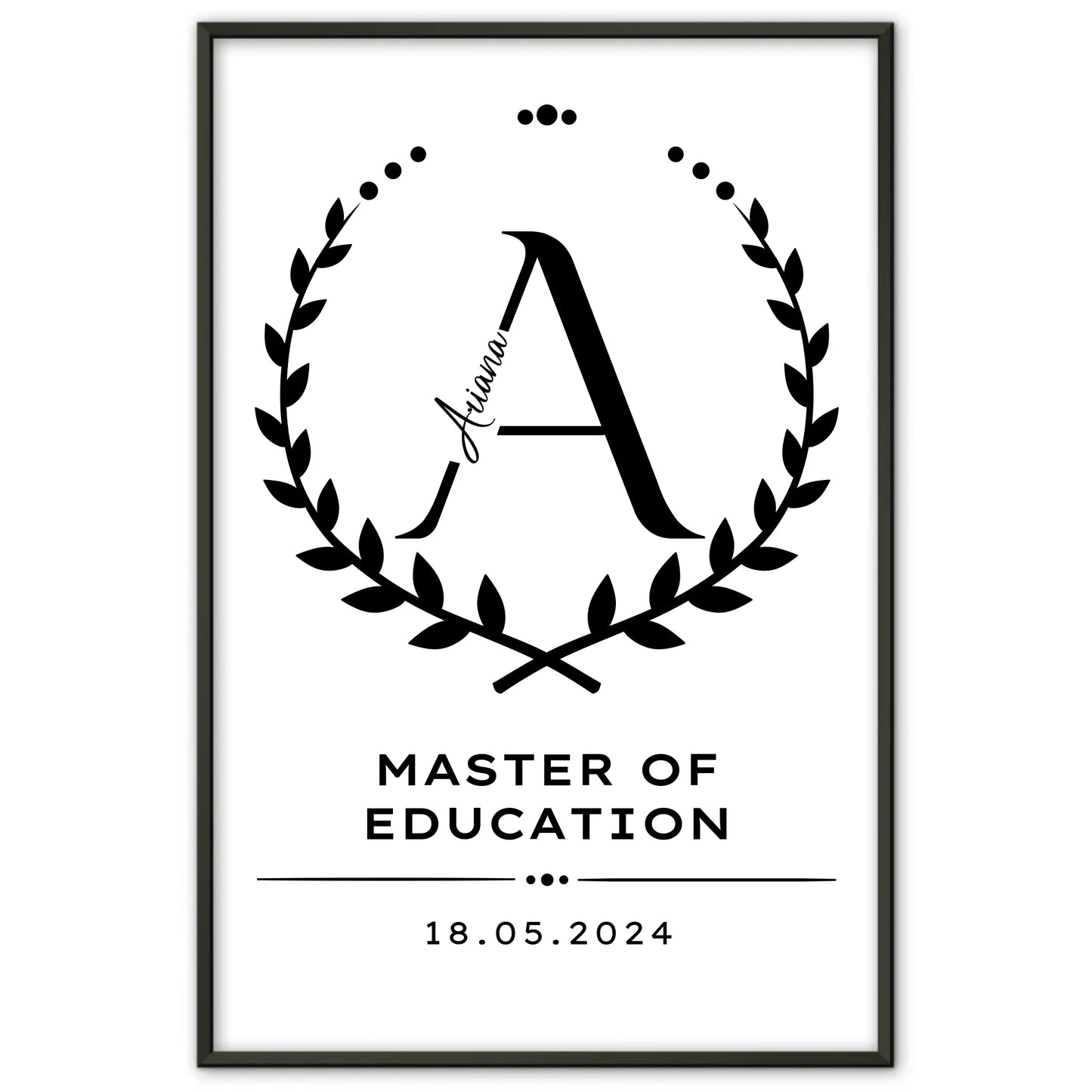 Poster Geschenk Zum Bestandenen Master Master Of Education