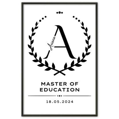Poster Geschenk Zum Bestandenen Master Master Of Education