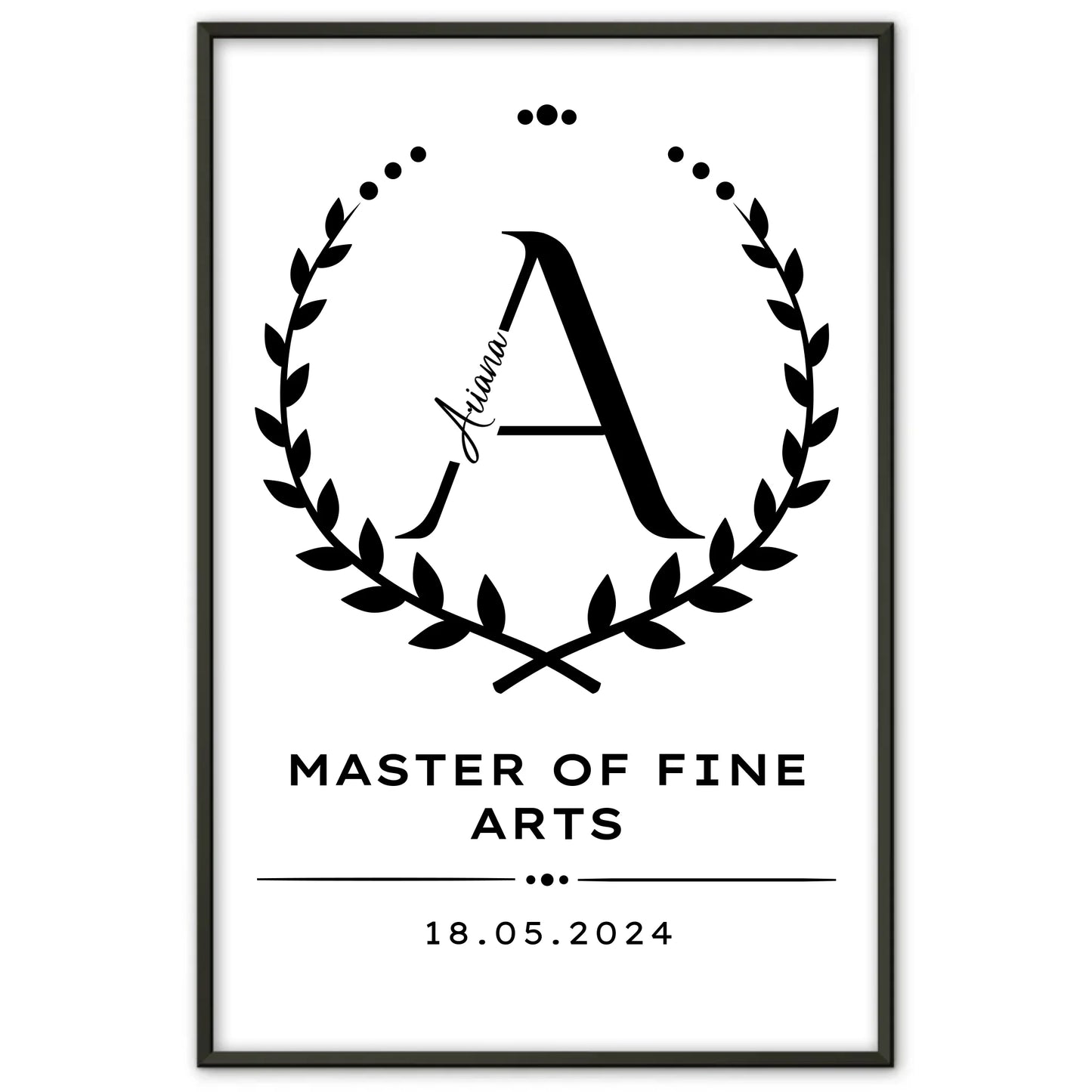 Poster Master Abschluss Geschenk Master Of Fine Arts
