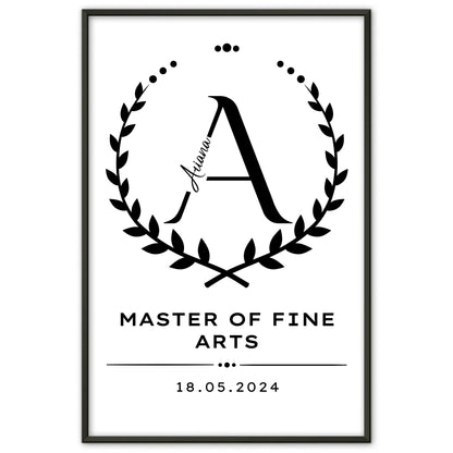 Poster Master Abschluss Geschenk Master Of Fine Arts