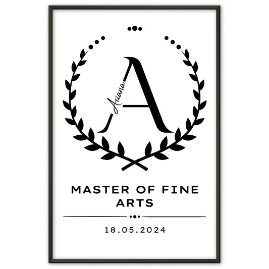 Poster Master Abschluss Geschenk Master Of Fine Arts