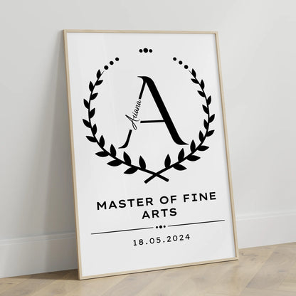 Poster Master Abschluss Geschenk Master Of Fine Arts