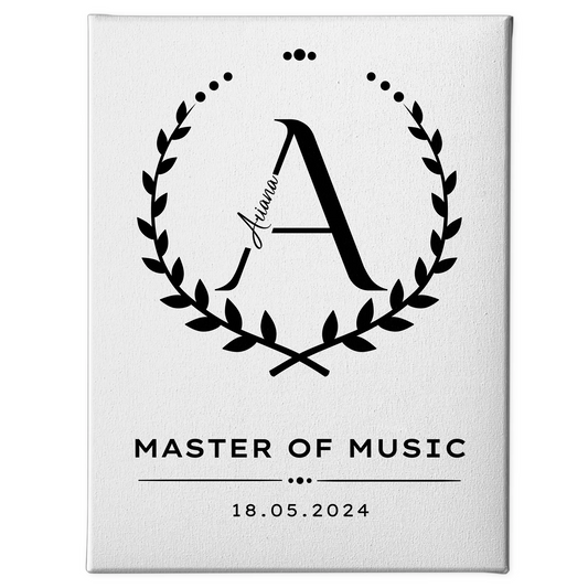 Leinwand Geschenk Zum Masterabschluss Master Of Music 1