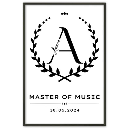 Poster Geschenk Zum Masterabschluss Master Of Music