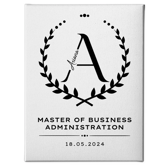Leinwand Geschenk Masterabschluss Master Of Business Administration 1