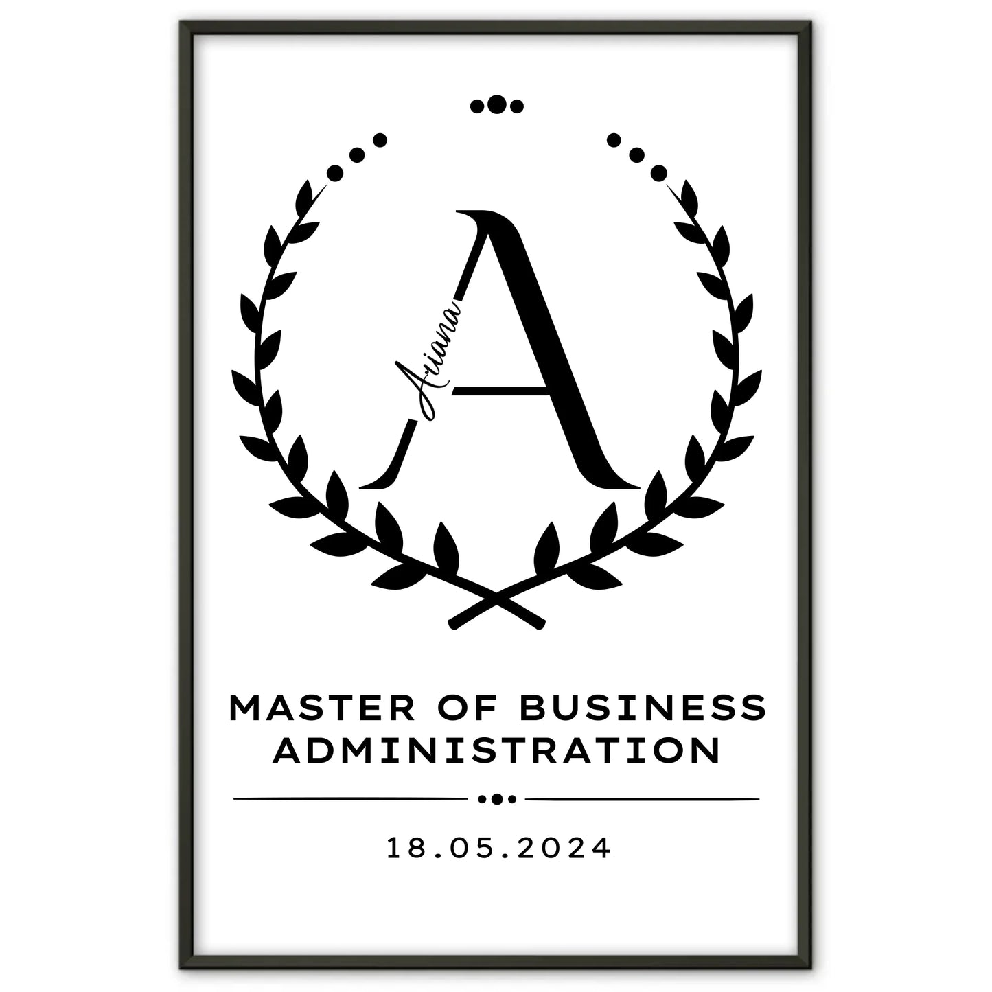 Poster Geschenk Masterabschluss Master Of Business Administration Masterand