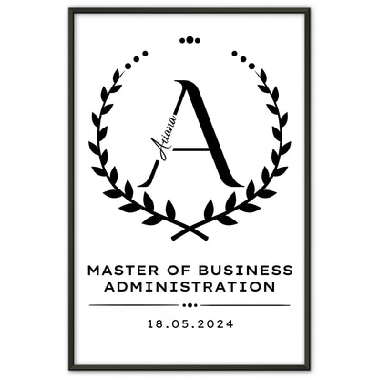 Poster Geschenk Masterabschluss Master Of Business Administration Masterand