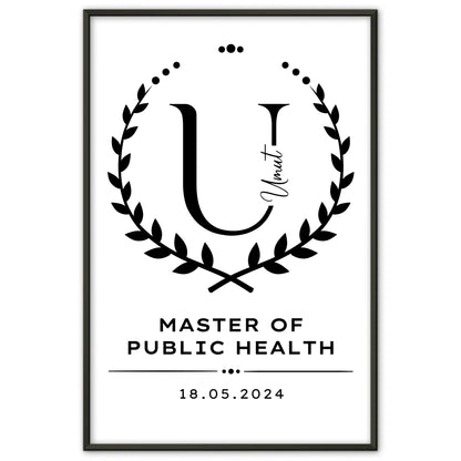 Poster Geschenk Zum Master Master Of Public Health Masterand