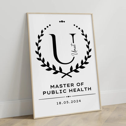 Poster Geschenk Zum Master Master Of Public Health Masterand