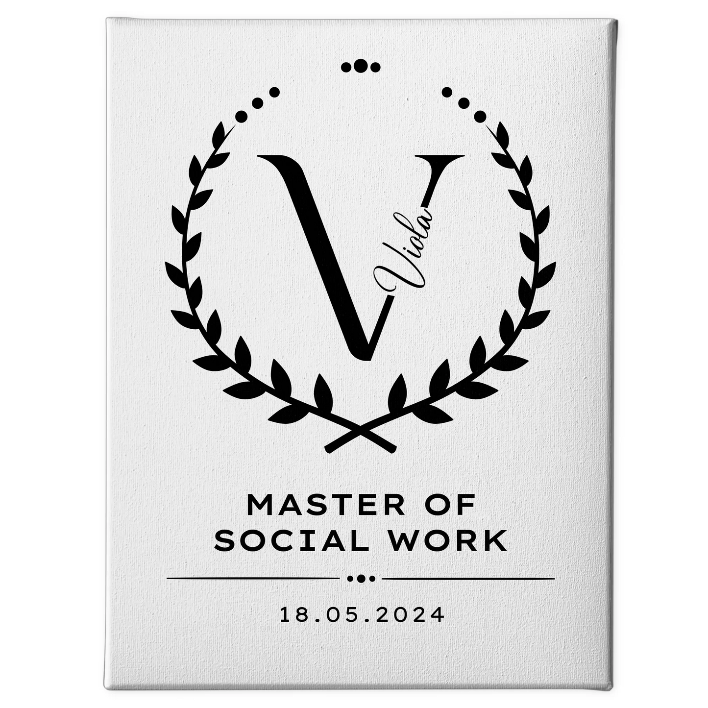 Leinwand Geschenk Zum Bestandenen Master Master Of Social Work 1