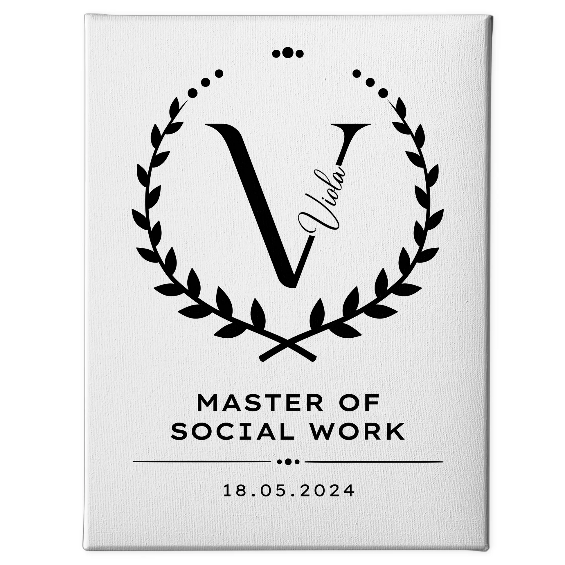 Leinwand Geschenk Zum Bestandenen Master Master Of Social Work 1