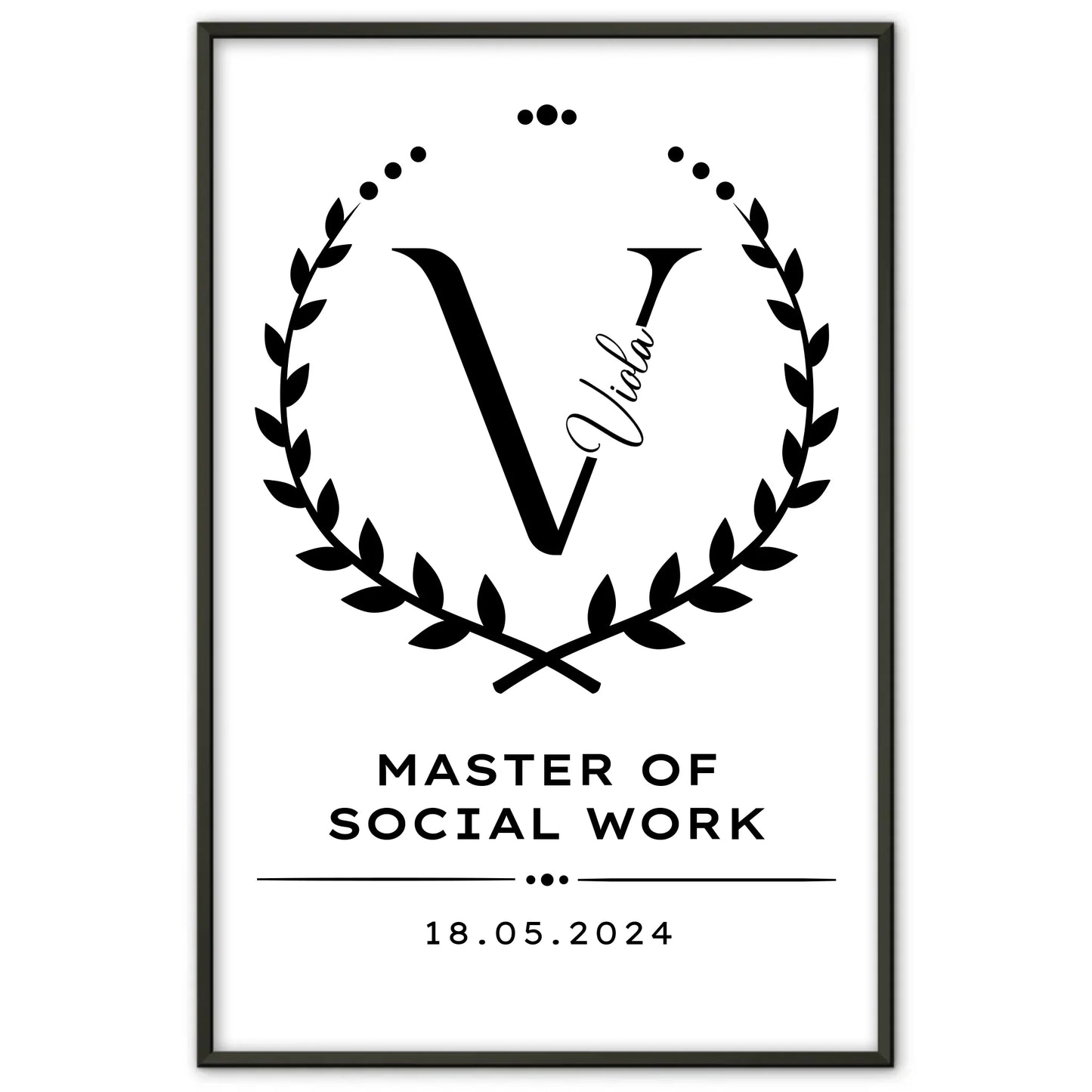 Poster Geschenk Zum Bestandenen Master Of Social Work