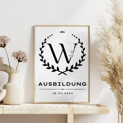 Poster Ausbildungsabschluss Geschenk Ausbildung Abschluss