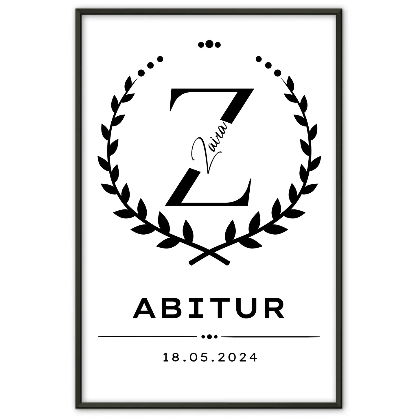 Poster Geschenk zum Abitur Abschluss fuer Abiturient