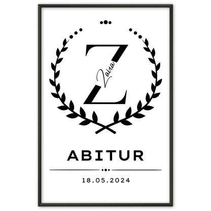 Poster Geschenk zum Abitur Abschluss fuer Abiturient