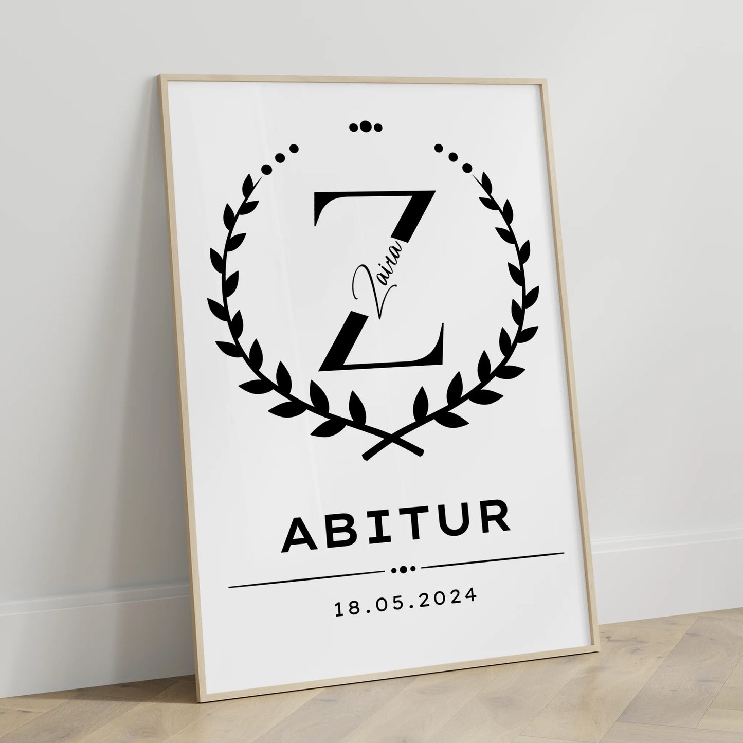 Poster Geschenk zum Abitur Abschluss fuer Abiturient