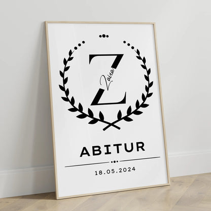 Poster Geschenk zum Abitur Abschluss fuer Abiturient