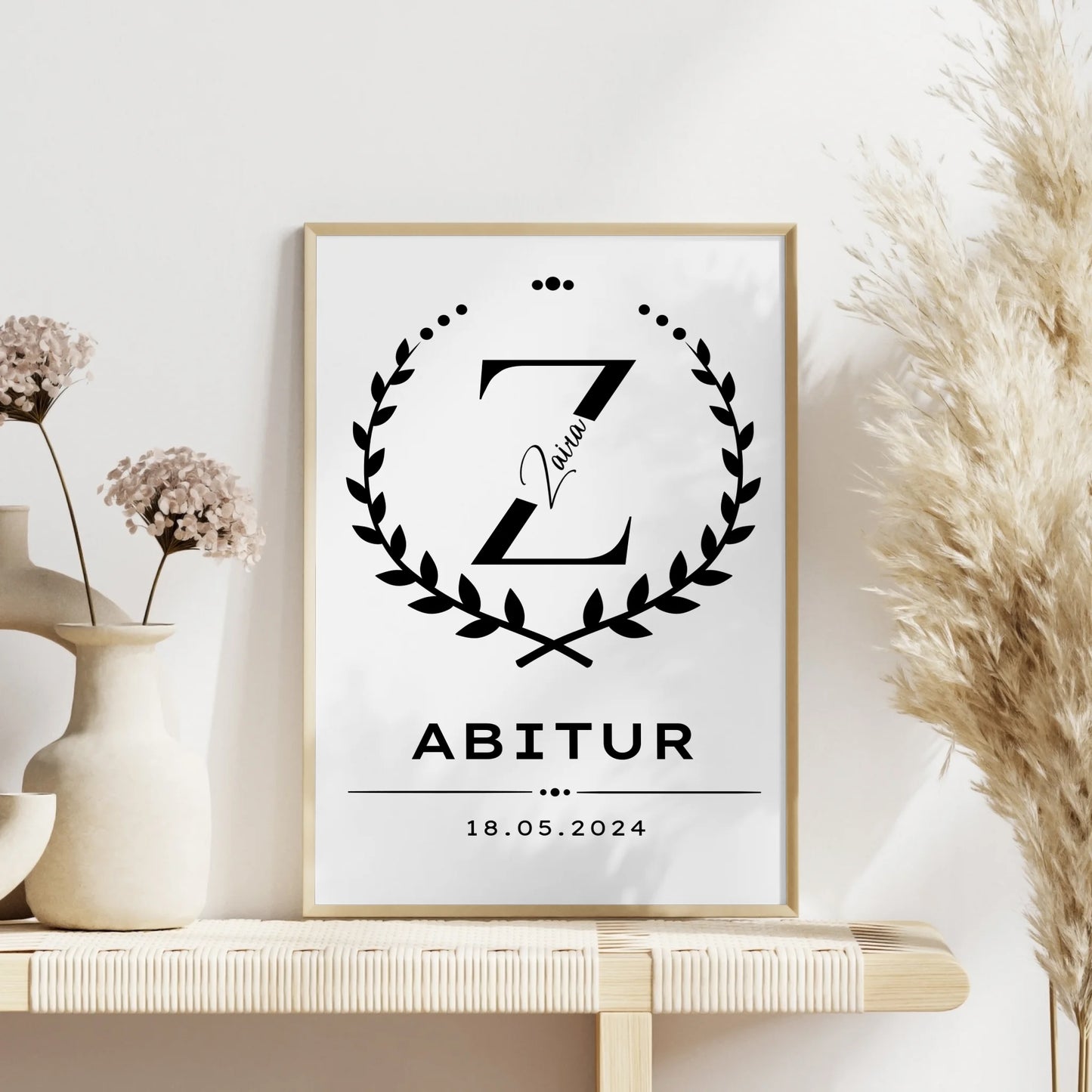 Poster Geschenk zum Abitur Abschluss fuer Abiturient