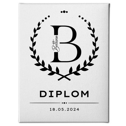 Leinwand Geschenk Diplom Abschluss Diplomand 1