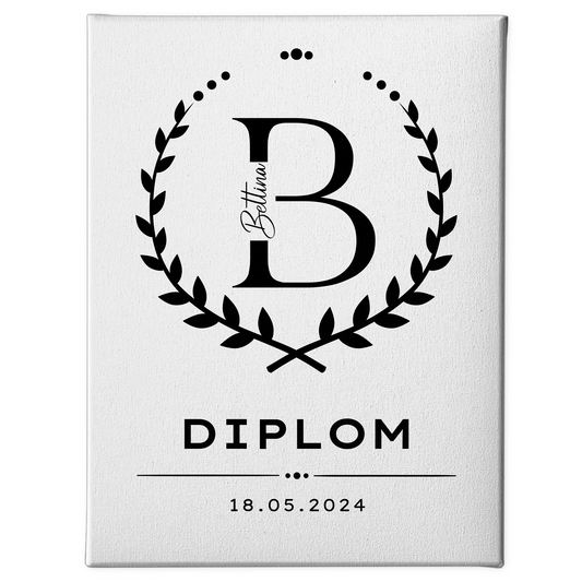 Leinwand Geschenk Diplom Abschluss Diplomand 1