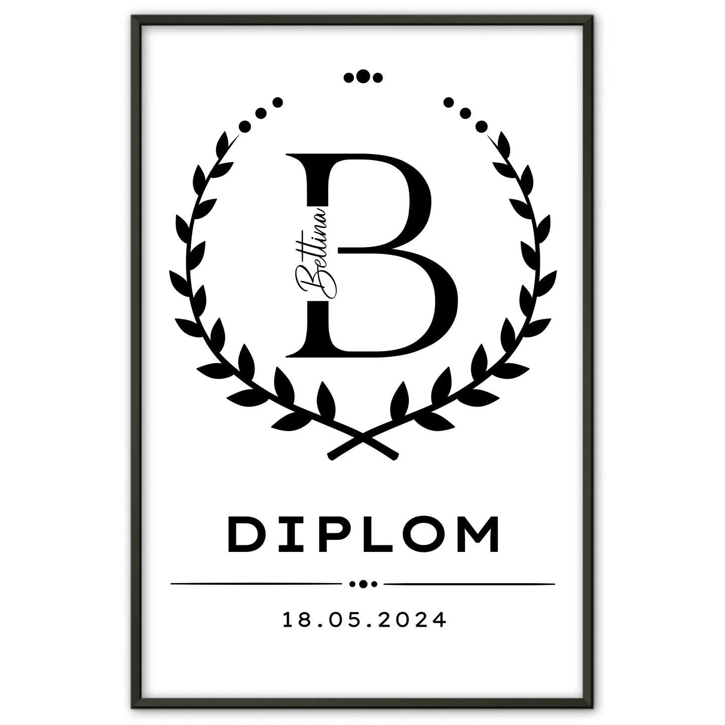 Personalisiertes Poster Geschenk Diplom Abschluss Diplomand