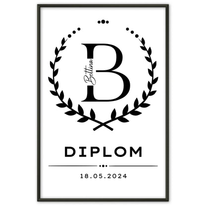 Personalisiertes Poster Geschenk Diplom Abschluss Diplomand