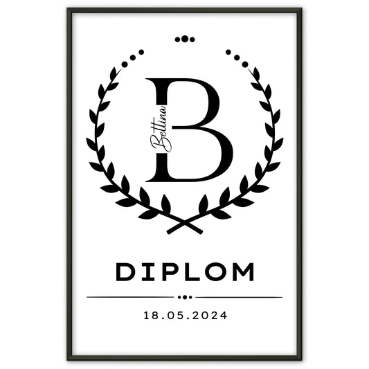 Personalisiertes Poster Geschenk Diplom Abschluss Diplomand