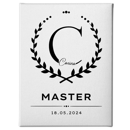 Leinwand Geschenk Masterabschluss Masterand 1