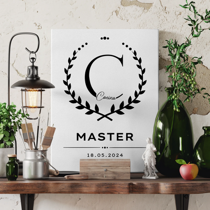 Leinwand Geschenk Masterabschluss Masterand 3