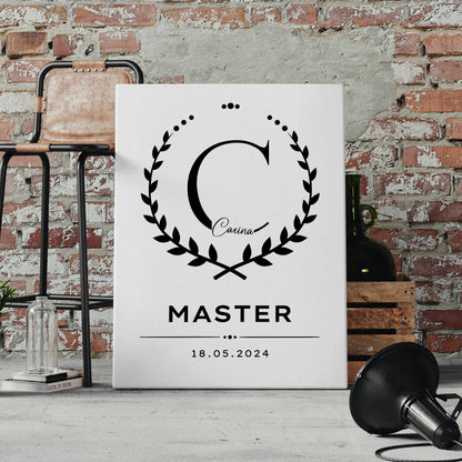 Leinwand Geschenk Masterabschluss Masterand 4