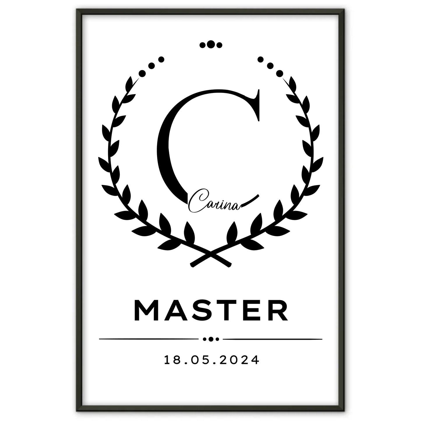 Poster Geschenk Masterabschluss Masterand Abschluss