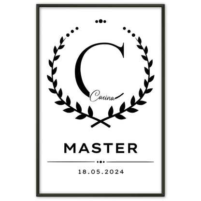 Poster Geschenk Masterabschluss Masterand Abschluss
