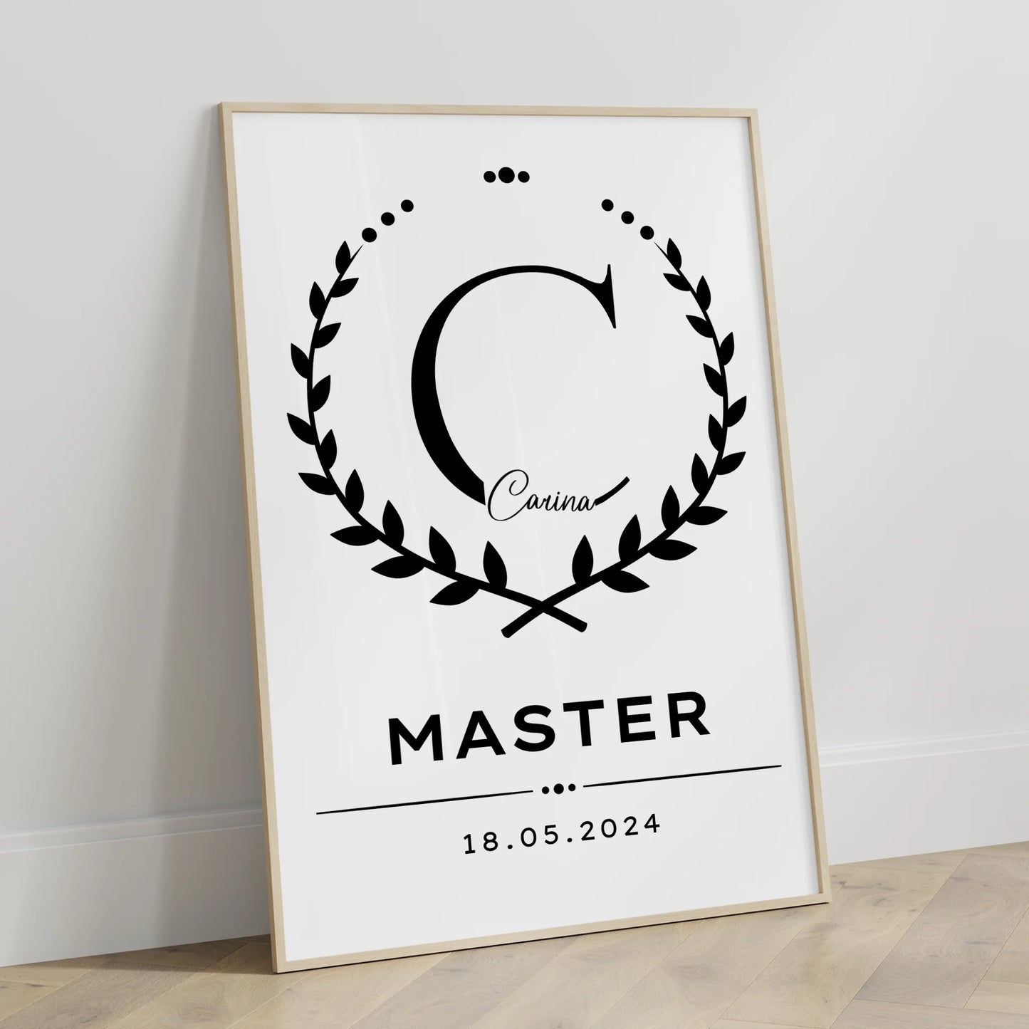 Poster Geschenk Masterabschluss Masterand Abschluss