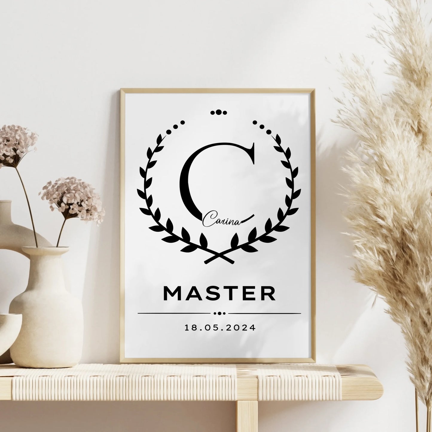 Poster Geschenk Masterabschluss Masterand Abschluss