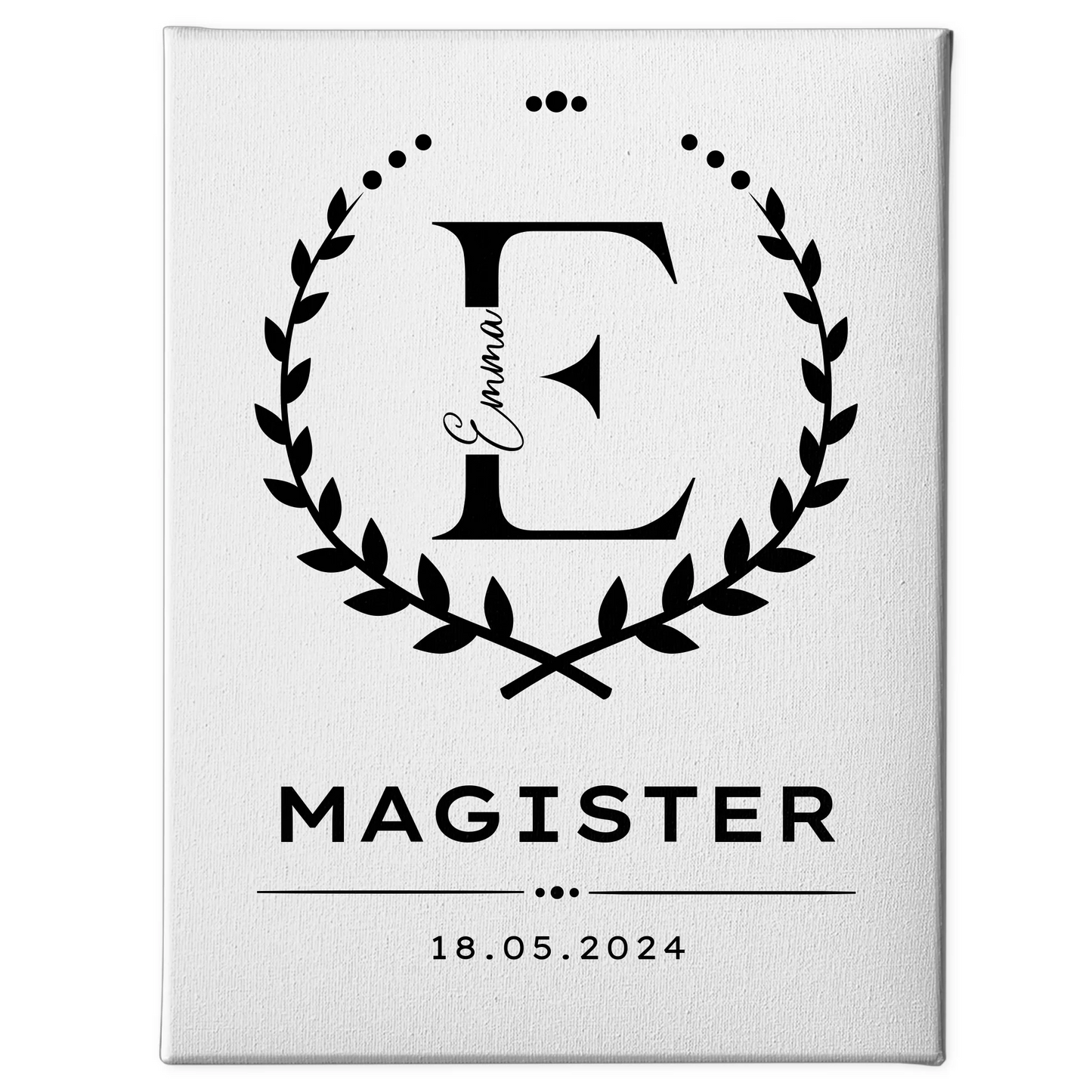 Leinwand Geschenk zum Magisterand 1