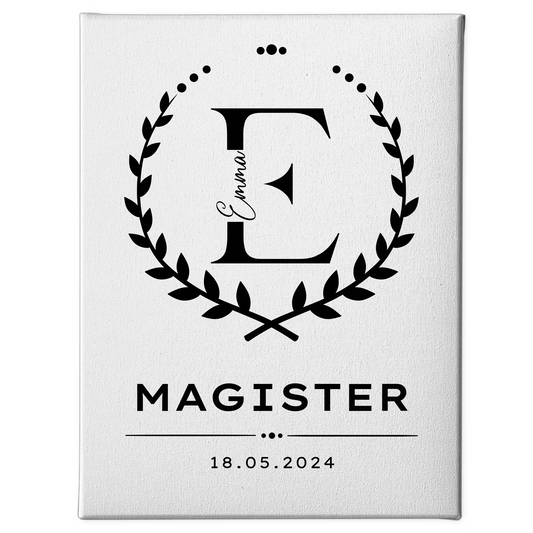 Leinwand Geschenk zum Magisterand 1