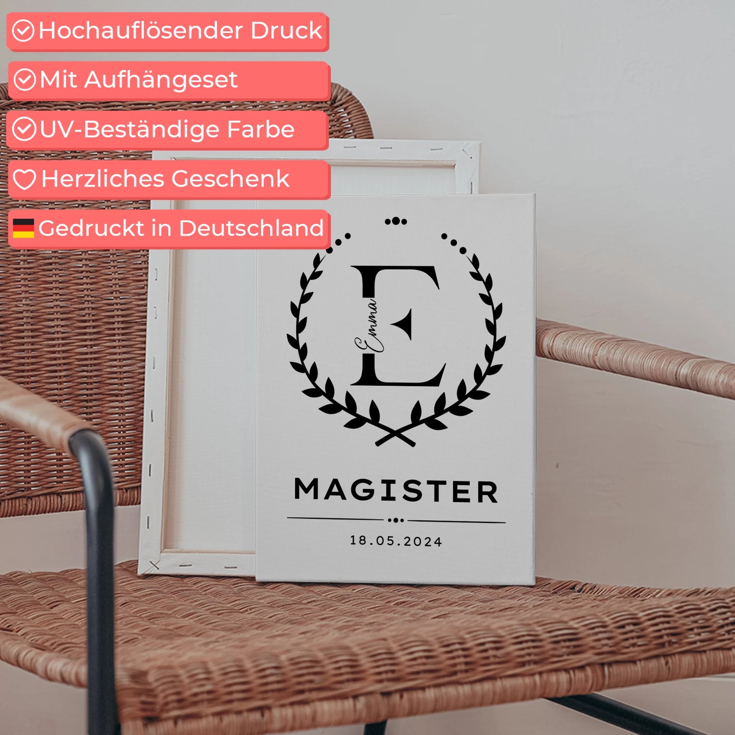 Leinwand Geschenk zum Magisterand 5