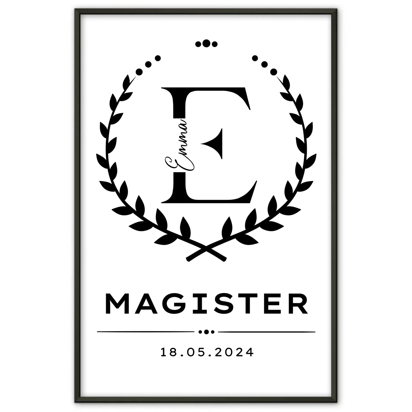 Personalisiertes Poster Geschenk zum Magisterand Abschluss