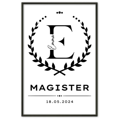 Personalisiertes Poster Geschenk zum Magisterand Abschluss