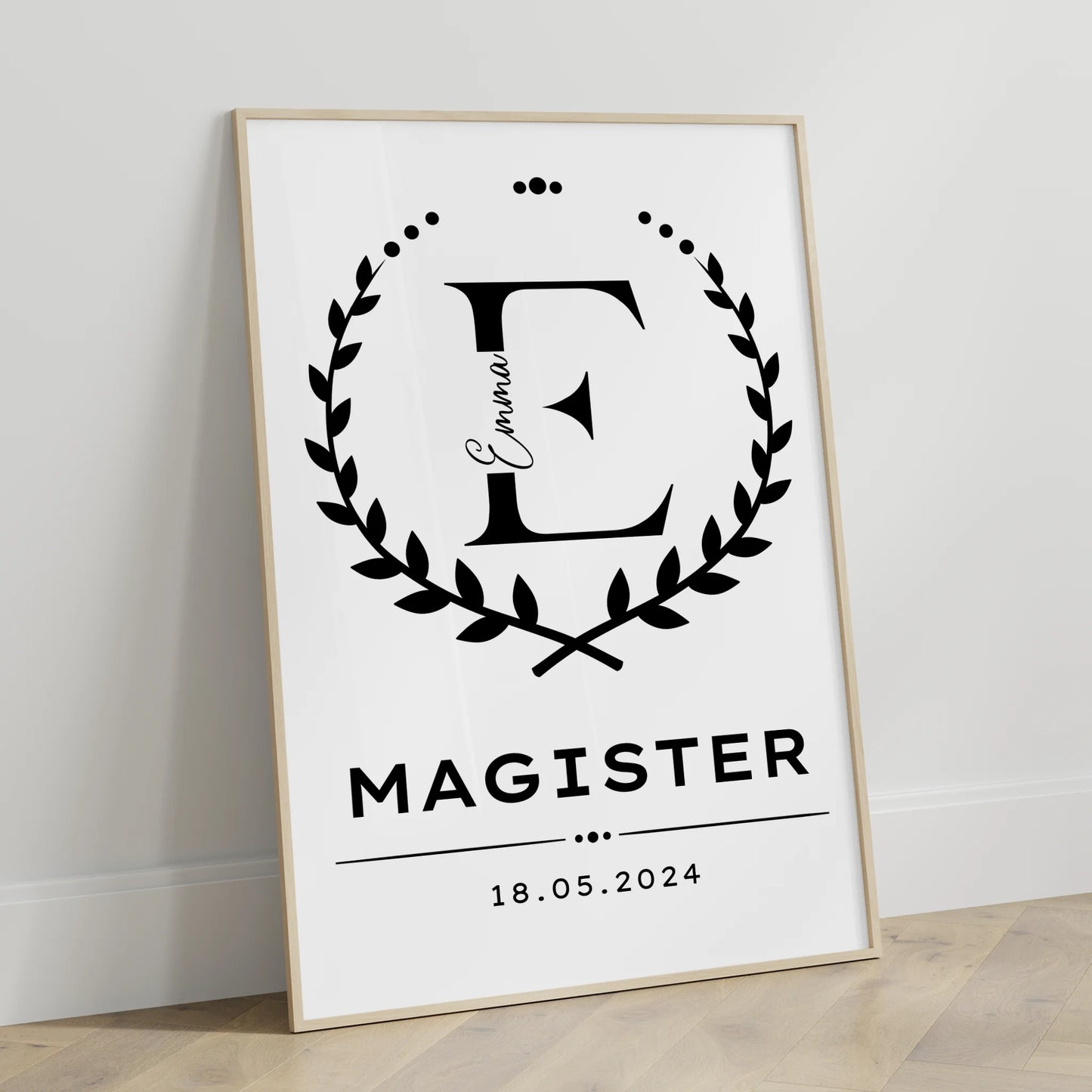 Personalisiertes Poster Geschenk zum Magisterand Abschluss