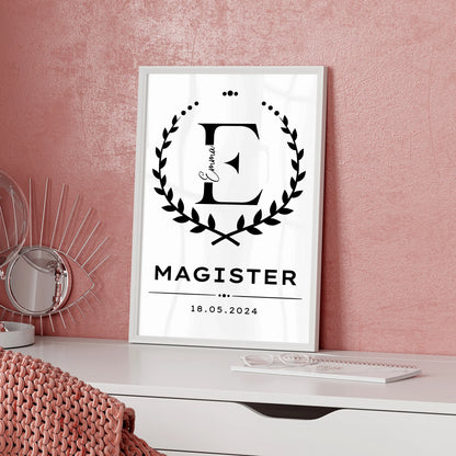 Personalisiertes Poster Geschenk zum Magisterand Abschluss