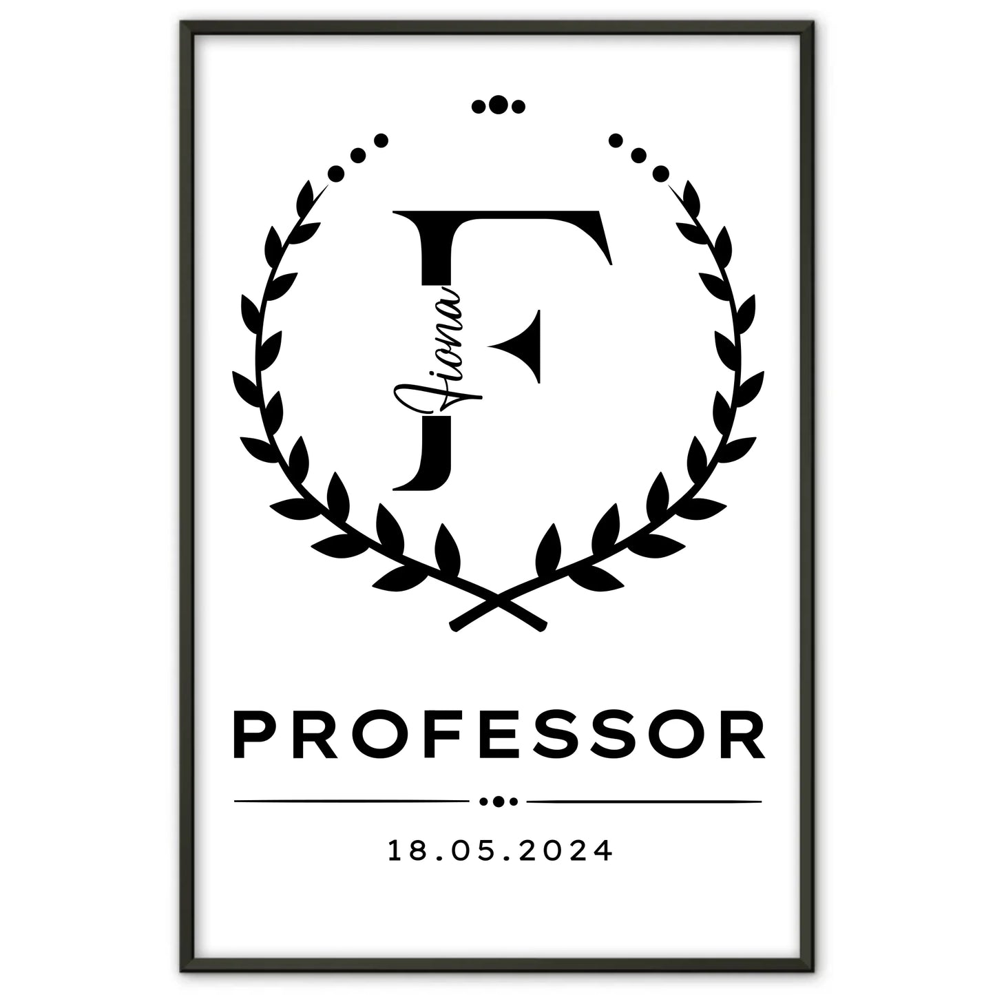 Personalisierter Professor Abschluss Poster Geschenk