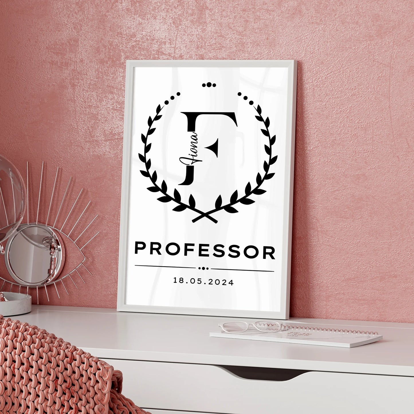 Personalisierter Professor Abschluss Poster Geschenk