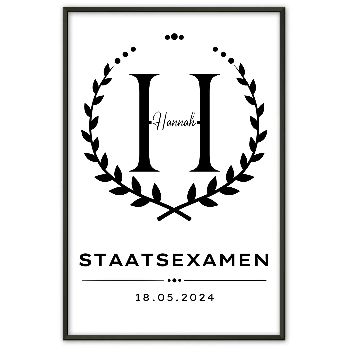 Individuelles Poster Geschenk zum Staatsexamen Abschluss