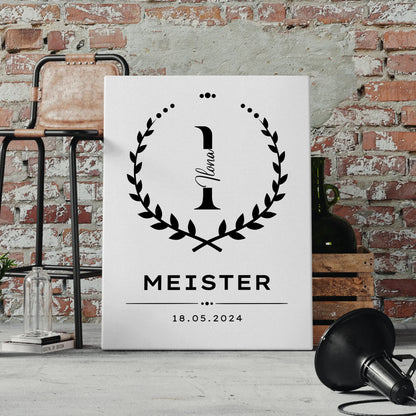 Leinwand Geschenk zur Meisterprüfung Meister 4