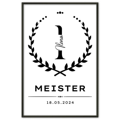 Poster Geschenk zur Meisterprüfung Meister Abschluss