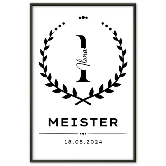 Poster Geschenk zur Meisterprüfung Meister Abschluss