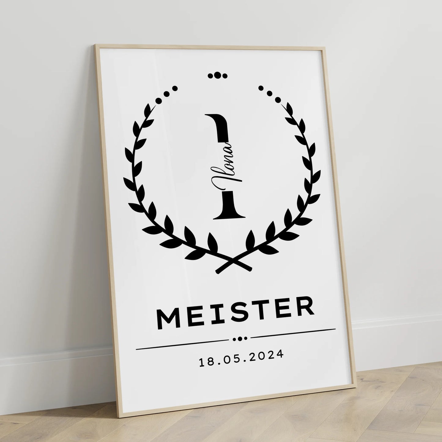 Poster Geschenk zur Meisterprüfung Meister Abschluss